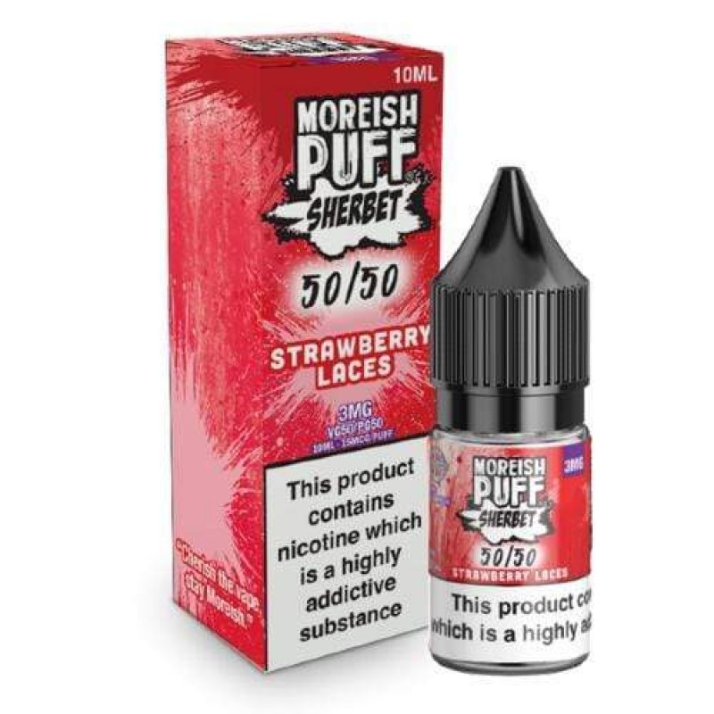 Moreish Puff 50/50 Sherbet Strawberry Laces UK