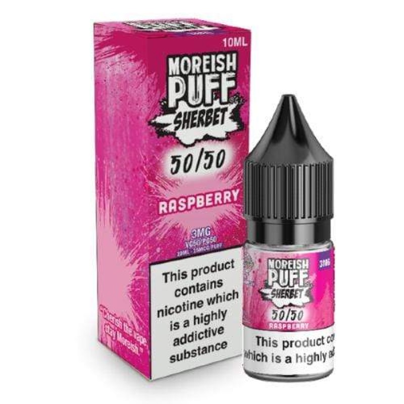 Moreish Puff 50/50 Sherbet Raspberry UK