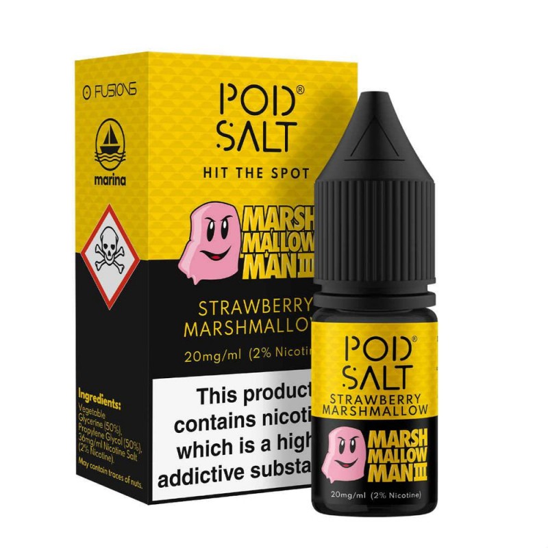 Pod Salt Fusions Marshmallow Man Strawberry Marshmallow Nic Salt UK