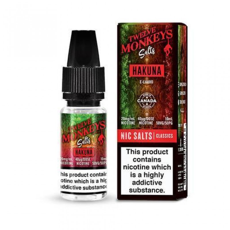 Twelve Monkeys Nic Salt Hakuna E-Liquid UK