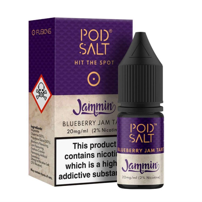 Pod Salt Fusions Jammin Blueberry Jam Tart Nic Salt UK