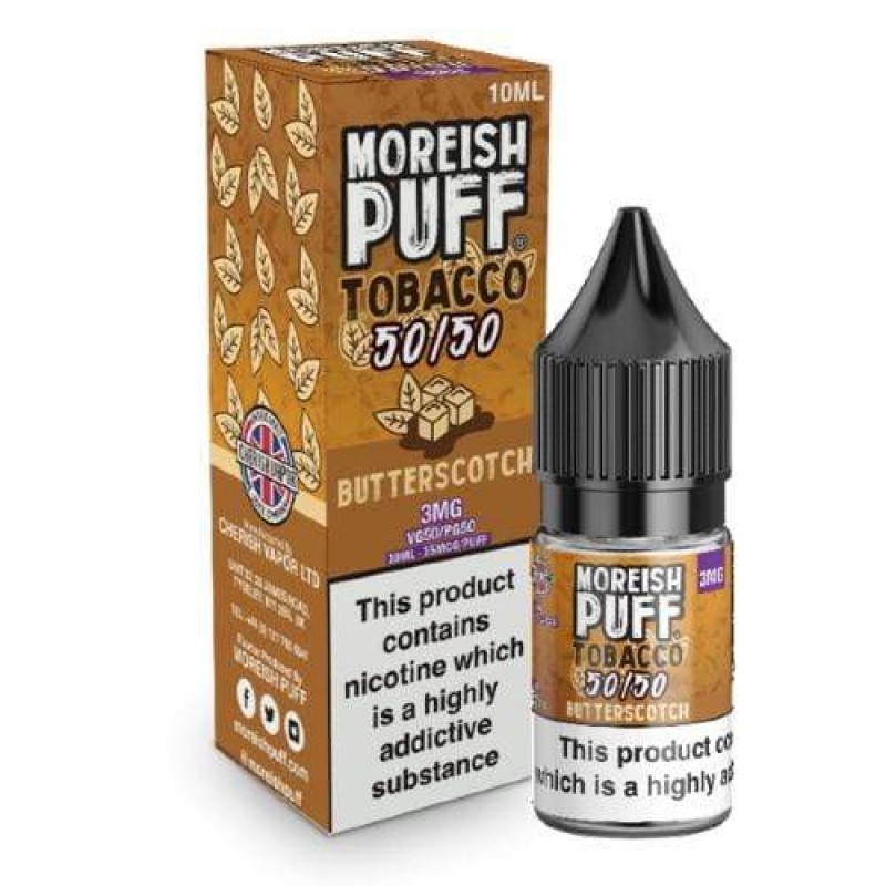 Moreish Puff 50/50 Tobacco Butterscotch UK