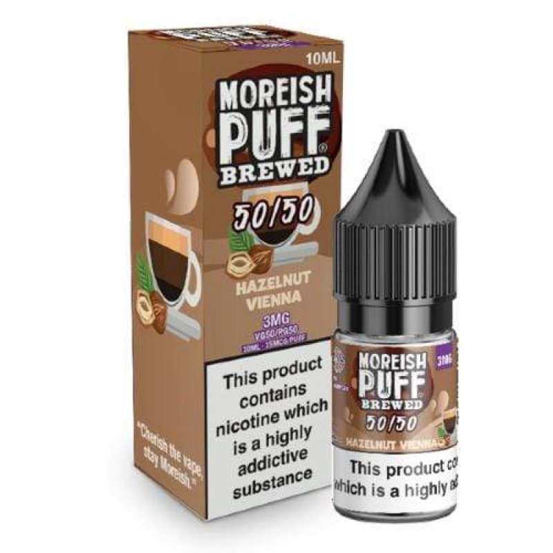 Moreish Puff 50/50 Brewed Hazelnut Vienna UK