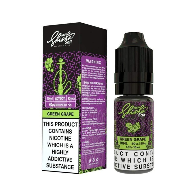 Nasty Juice Nasty Salt Shisha Green Grape UK