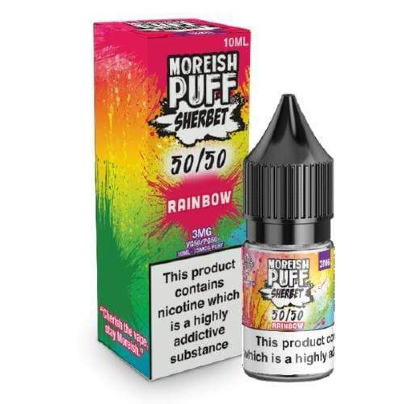 Moreish Puff 50/50 Sherbet Rainbow UK