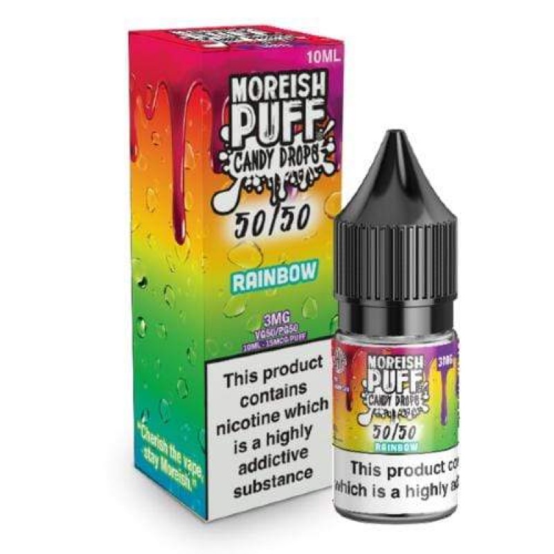 Moreish Puff 50/50 Candy Drops Rainbow UK