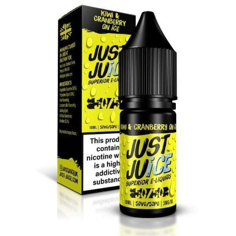 Just Juice 50/50 Kiwi Cranberry on ICE UK