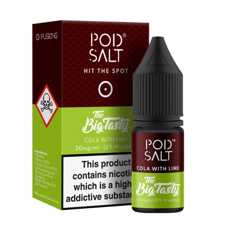 Pod Salt Fusions The Big Tasty Cola With Lime Nic Salt UK