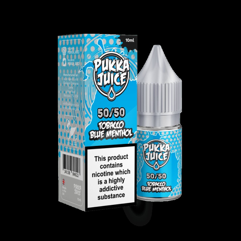 Pukka Juice 50/50 Tobacco Blue Menthol UK