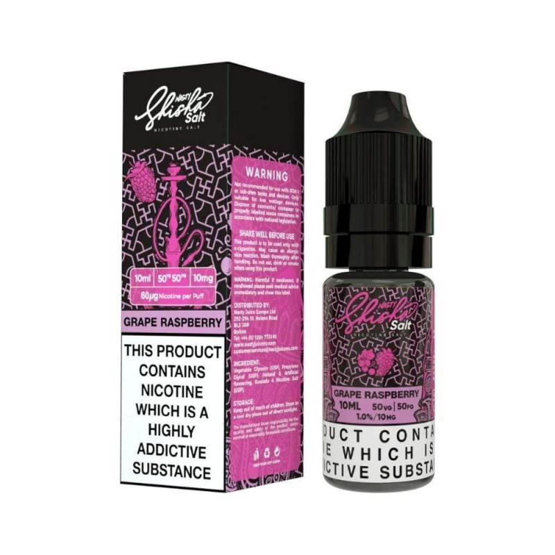 Nasty Juice Nasty Salt Shisha Grape Raspberry UK