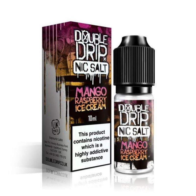 Double Drip Mango Raspberry Ice Cream Nic Salt UK