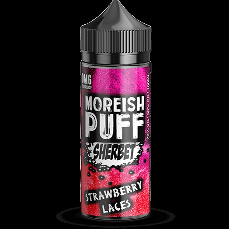 Moreish Puff Sherbet Strawberry Laces UK