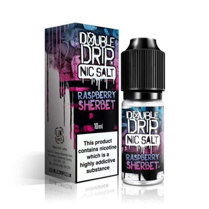 Double Drip Raspberry Sherbet Nic Salt UK